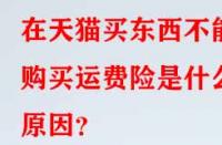 在天貓買東西不能購買運費險是什么原因？