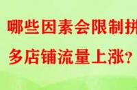 哪些因素會(huì)限制拼多多店鋪流量上漲？