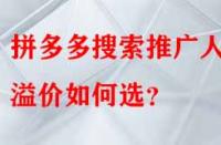 拼多多搜索推廣人群溢價(jià)如何選？